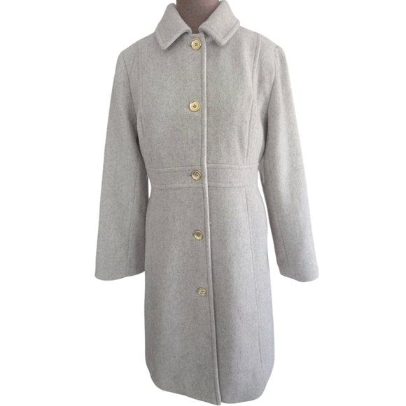 J.Crew Wool-blend Lady Coat / Jacket AT107  Heather Dusk Grey Size 12 - Picture 9 of 16